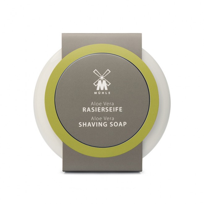 Mydło do golenia Muhle Aloe Vera Shaving Soap And Porcelain Shaving Bowl 65 g