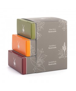 Zestaw Mydeł do Golenia Muhle Shaving Soap Trio (Aloe Vera, Sea Buckthorn & Sandalwood) 3*65 g