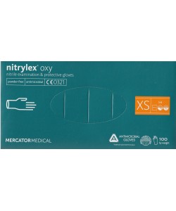 Rękawice nitrylowe bez pudru Nitrylex oxy Protective Gloves rozmiar XS