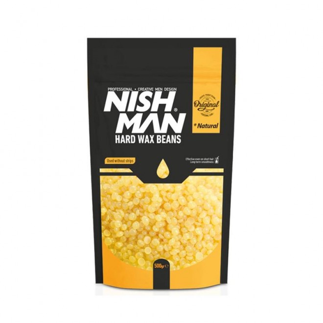 Wosk do depilacji Nishman Hard Wax Beans Natural 500 gr