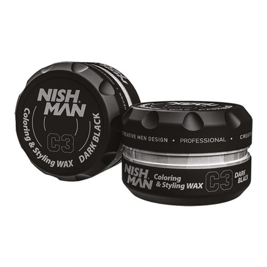 Koloryzujący wosk do włosów Nishman hair coloring wax (dark black) C3 100 ml