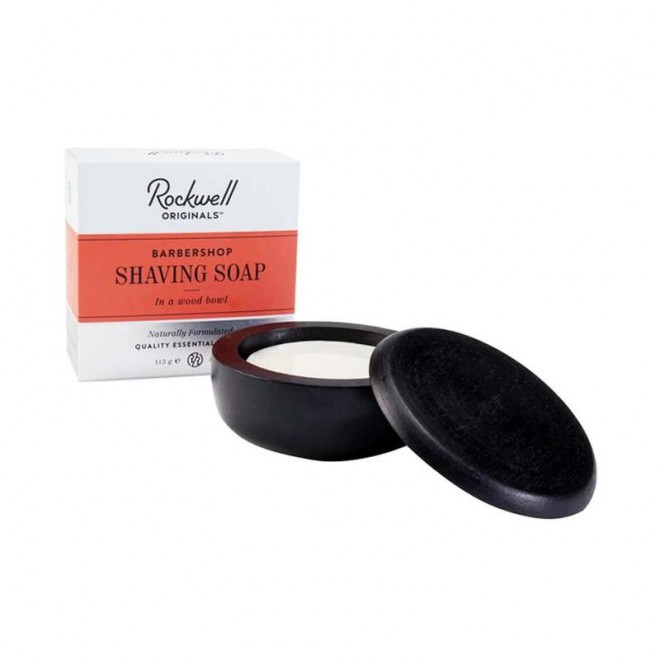 Mydło do golenia Rockwell Shaving Soap Barbershop w drewnianym tyglu 113 g