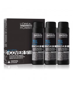 Zestaw koloryzujący do siwych włosów poziom 7 L’Oréal Professionnel Homme Cover 5' Blonde 3 x 50 ml