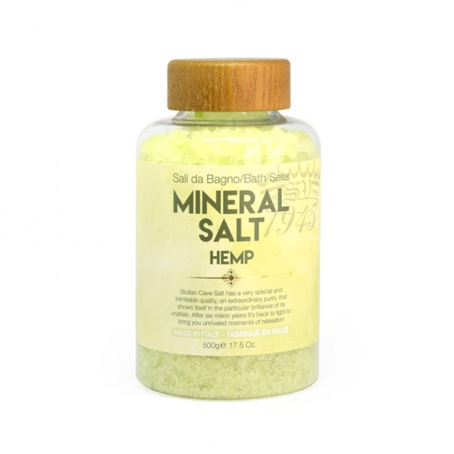 Sól do kąpieli Saponificio Varesino Mineral Salt Hemp 500 g