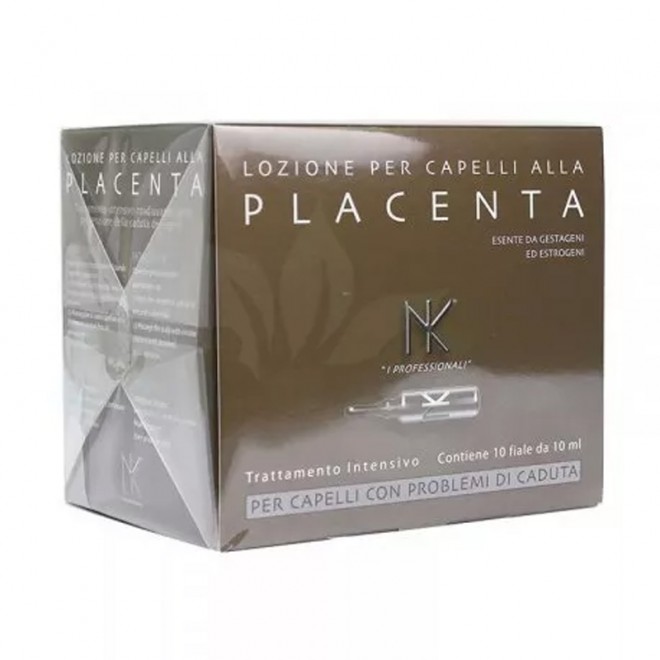 Balsam na wypadanie włosów w ampułkach Nicky Chini Hair Lotion Placenta 10 x 10 ml