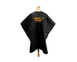 Peleryna fryzjerska Nishman Barber Cape Black