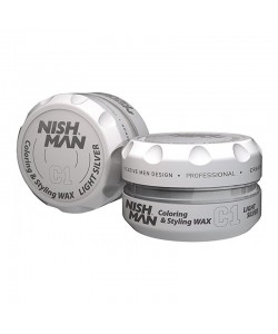 Koloryzujący wosk do włosów Nishman Hair Coloring Wax (light silver) C1 100 ml