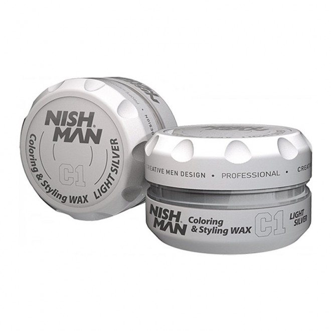 Koloryzujący wosk do włosów Nishman Hair Coloring Wax (light silver) C1 100 ml