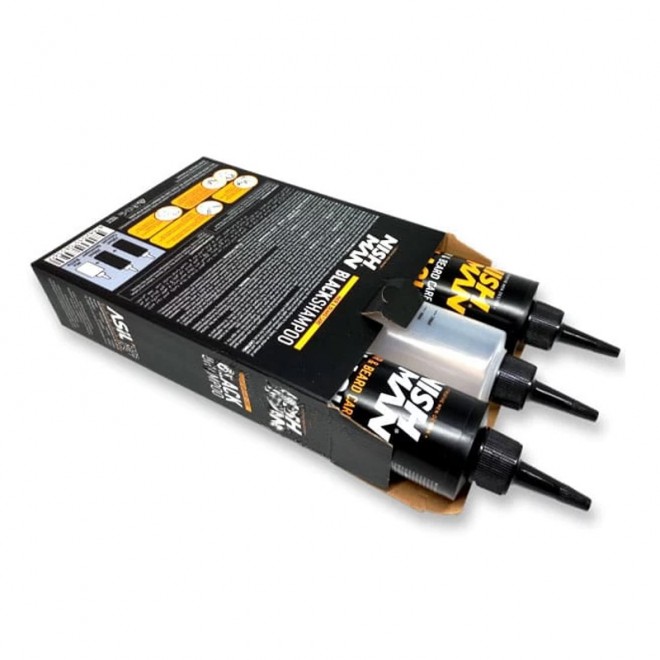 Szampon do maskowania siwych włosów Nishman Hair&Beard Care Black Shampoo Bundle 2 x 200 ml