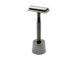 Maszynka do golenia ze stojakiem Shlyuz F-16 Gunmetal DE Safety Razor With Stand