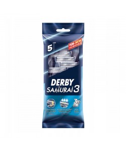 Jednorazowe maszynki do golenia Derby Samurai 3 opakowanie 5szt