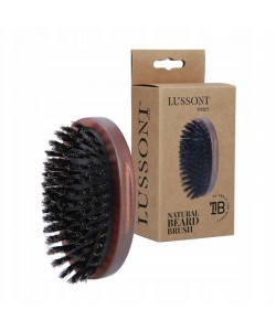 Szczotka do brody Lussoni Oval Natural Beard Brush