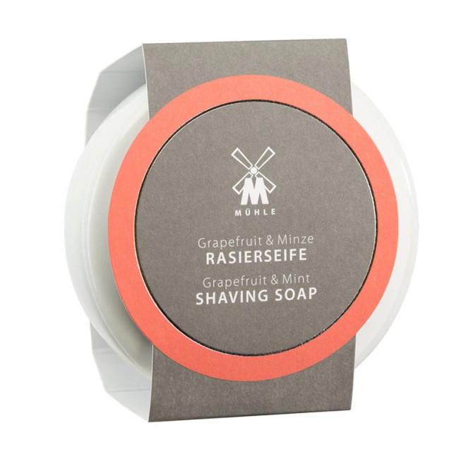 Mydło do golenia Muhle Grapefruit & Mint Shaving Soap And Porcelain Shaving Bowl 65 g