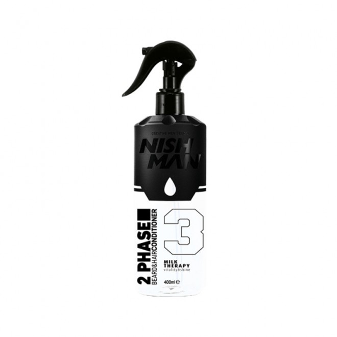 Odżywka dwufazowa do włosów i brody Nishman Beard & Hair Milk Therapy 400 ml