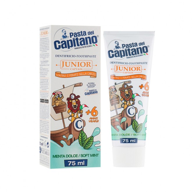 Pasta do zębów dla dzieci Pasta del Capitano Junior Menta Dolce 75 ml
