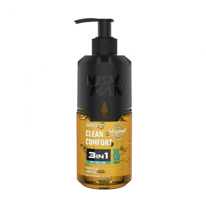 Żel pod prysznic Nishman 3 in 1 Clean Comfort 480 ml