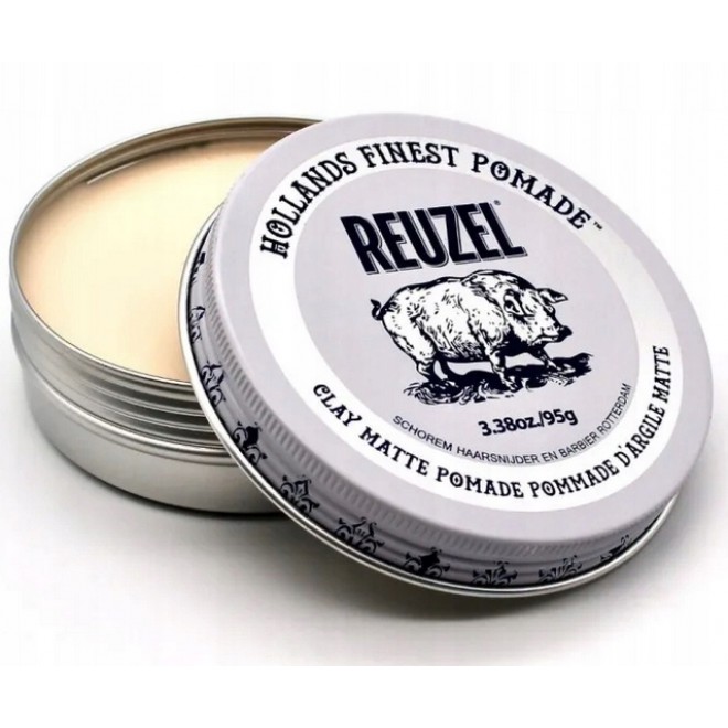 Modelująca glinka do włosów na bazie wody Reuzel Clay Matte Pomade Pig 95 g
