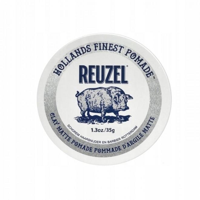 Modelująca glinka do włosów na bazie wody Reuzel Clay Matte Pomade Piglet 35 g