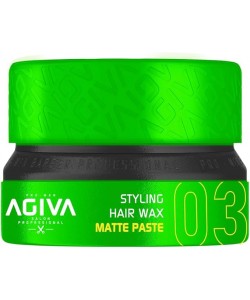 Wosk-pasta matowa do stylizacji do włosów Agiva Hair wax matte paste 03 green 155ml
