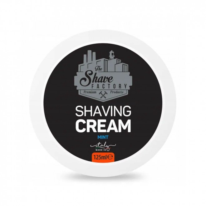 The Shave Factory Mint — krem do golenia 125 ml — chłodzący, kojący i nawilżający krem dla precyzyjnego golenia