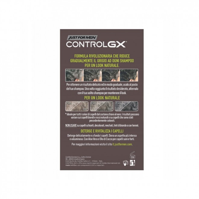 Szampon do Włosów Redukcja siwizny Just For Men ControlGX 118 ml – stopniowe ograniczanie siwizny i naturalny efekt