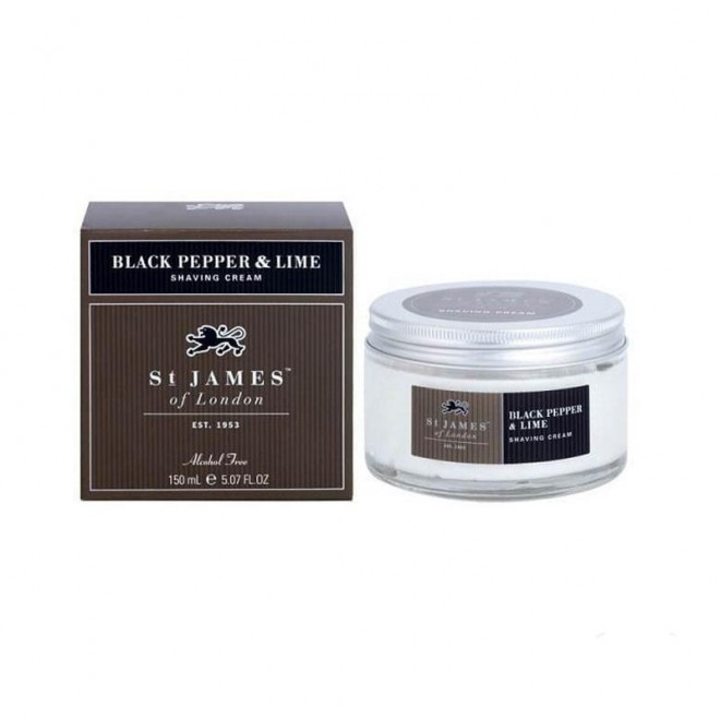 Krem do Golenia St. James of London Black Pepper & Lime 150 ml