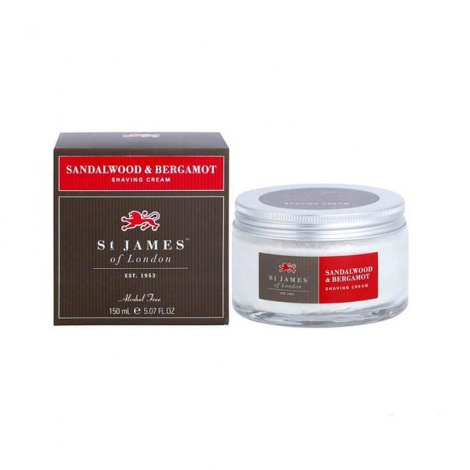 Krem do Golenia St. James of London Sandalwood & Bergamot 150 ml