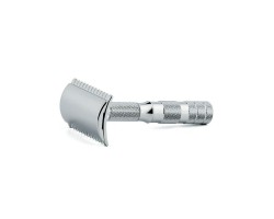 Maszynka do golenia na żyletki Merkur Solingen Travel Razor 985000 w skórzanym etui