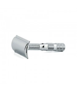 Maszynka do golenia na żyletki Merkur Solingen Travel Razor 985000 w skórzanym etui