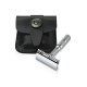 Maszynka do golenia na żyletki Merkur Solingen Travel Razor 90933000 w skórzanym etui