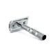 Maszynka do golenia na żyletki Merkur Solingen Travel Razor 90933000 w skórzanym etui