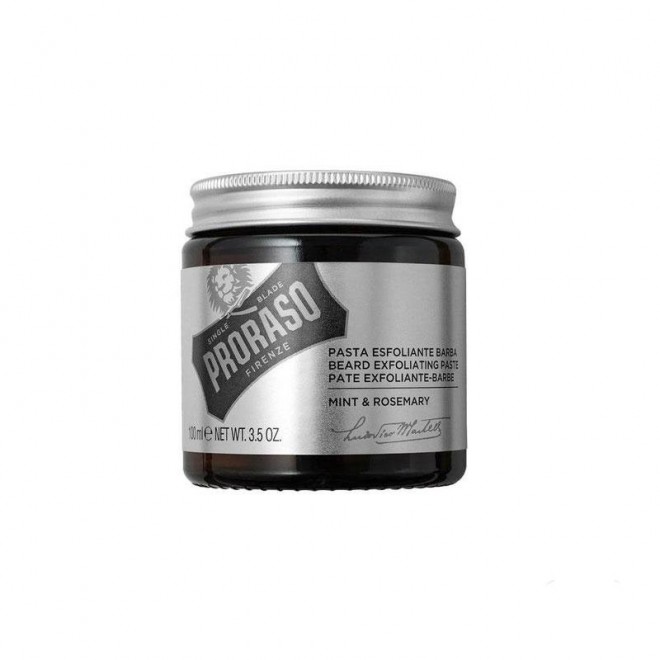 Oczyszczający peeling do skóry z zarostem Proraso Beard Exfoliante Paste Mint & Rosemary 100 ml