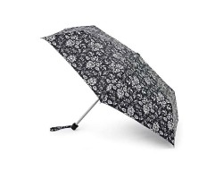 Parasolka damska Fulton Miniflat-2 Black Wallpaper L340 (6F2516) 