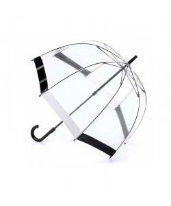 Parasolka damska przeźroczysta Fulton Birdcage-1 Black/White L041 (7S090) 