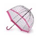 Parasolka damska przeźroczysta Fulton Birdcage-2 Pink Polka L042 (7S3388) 