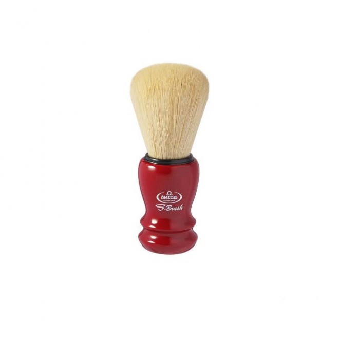 Pędzel do golenia Omega S-Brush S 10108 syntetyczny Czerwony