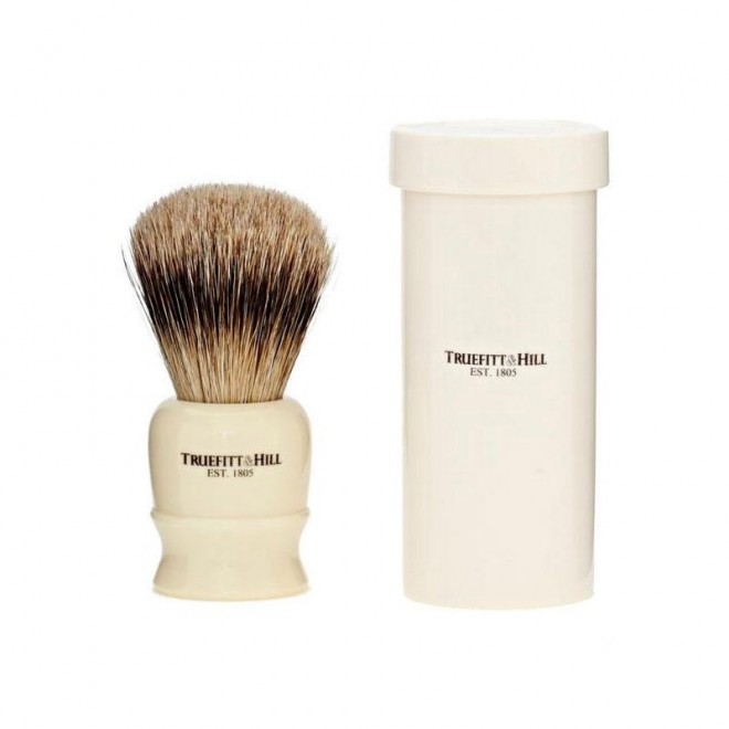 Pędzel do golenia Truefitt & Hill Tube Traveller Ivory Super Badger Brush