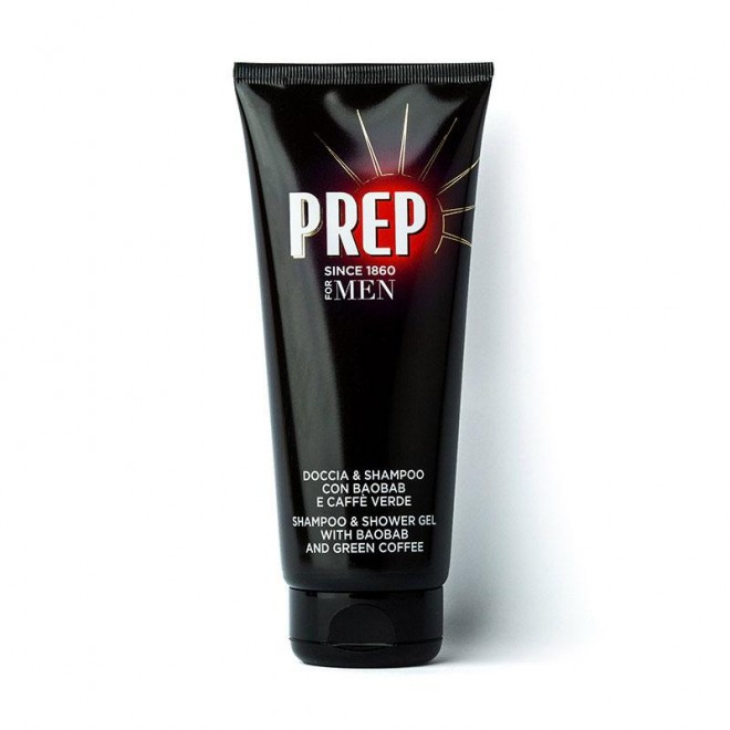 Szampon (2 w 1) Prep For Men Shampoo & Shower Gel z ekstraktem z baobabu i zielonej kawy 200 ml 