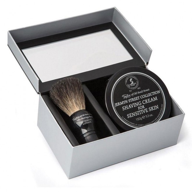 Zestaw do golenia na prezent Taylor of Old Bond Street Shaving Brush & Jermyn Street Collection Shaving Cream 150 g 