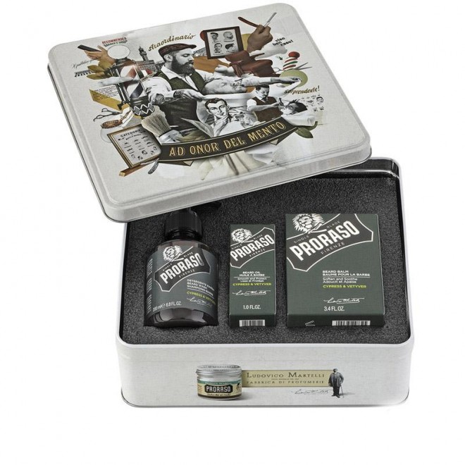 Zestaw do brody prezentowy Proraso Beard Kit Cypress & Vetyver