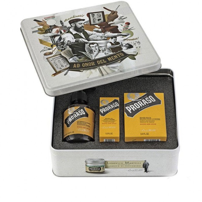 Zestaw do brody prezentowy Proraso Beard Kit Wood & Spice