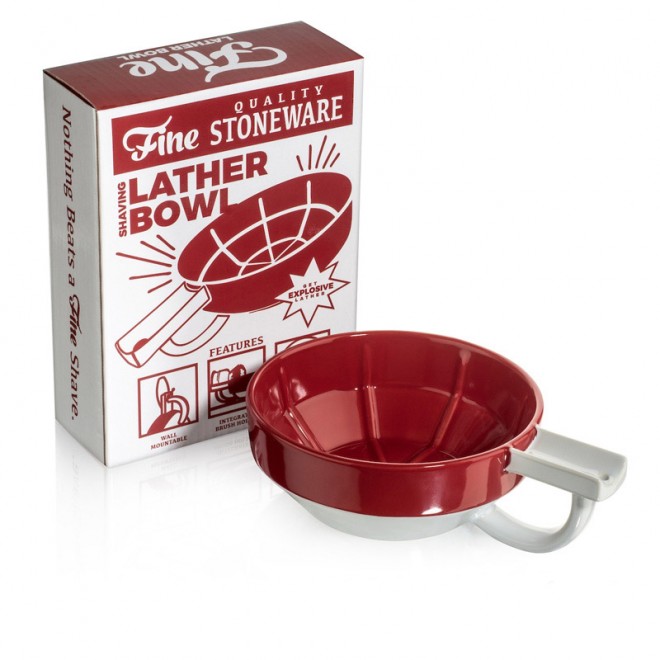 Kubek do golenia Fine Lather Bowl - Red/White